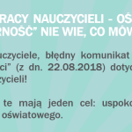 Ocena pracy: oświatowa „S” nie wie, co mówi